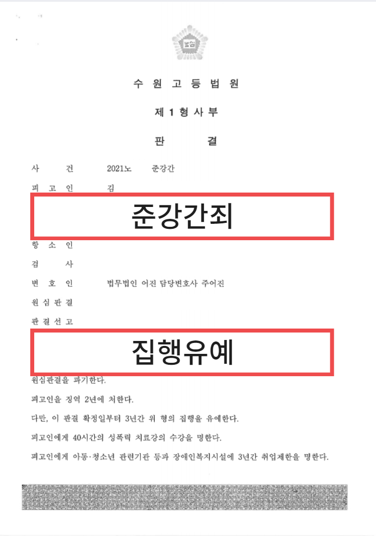 준강간죄 처벌수위